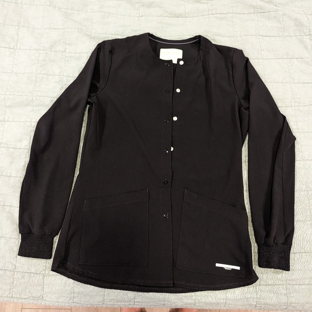 Sketchers Polyester Snap Scrub Jacket X-Small Black